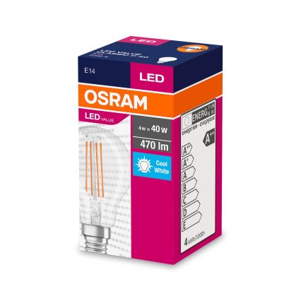 LED-polttimo FILAMENT P40 E14/4W/230V 4000K - Osram