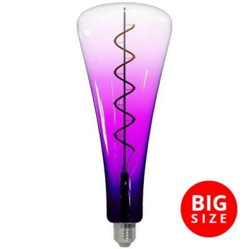 LED-polttimo FILAMENT SHAPE T110 E27/5W/230V 1800K violetti