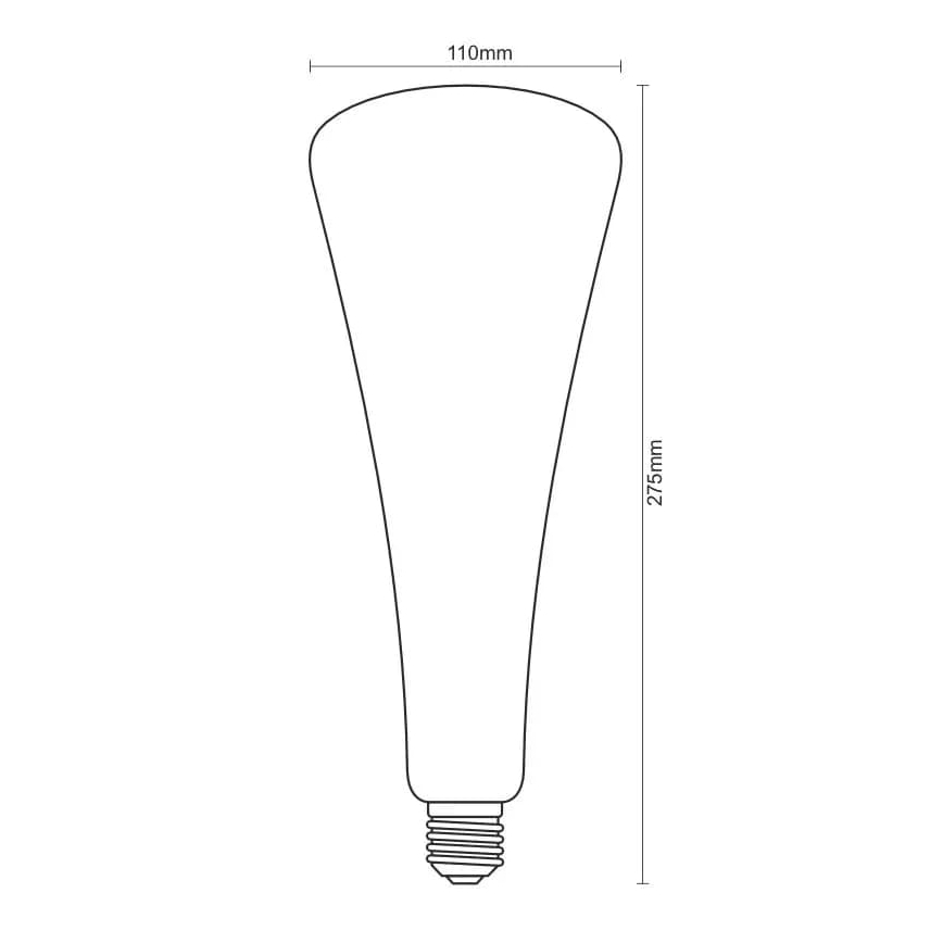 LED-polttimo FILAMENT SHAPE T110 E27/5W/230V 1800K violetti