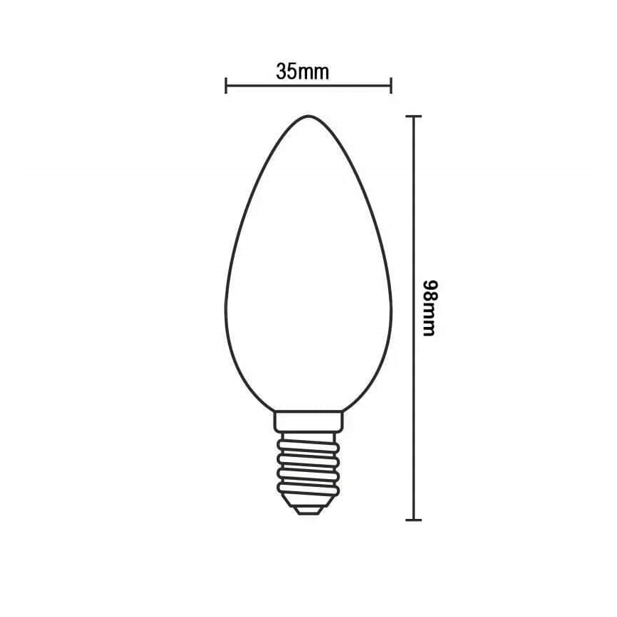 LED-polttimo FILAMENT SLIM VINTAGE C35 E14/4,5W/230V 1800K