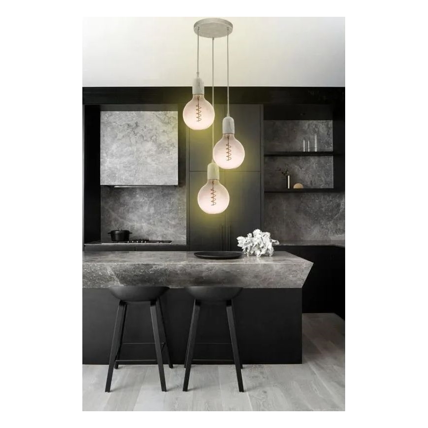 LED-polttimo FILAMENT SPIRAL G125 E27/4W/230V 2000K harmaa/vaaleanpunainen