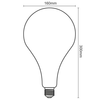 LED-polttimo FILAMENT SPIRAL VINTAGE A165 E27/4W/230V 2000K
