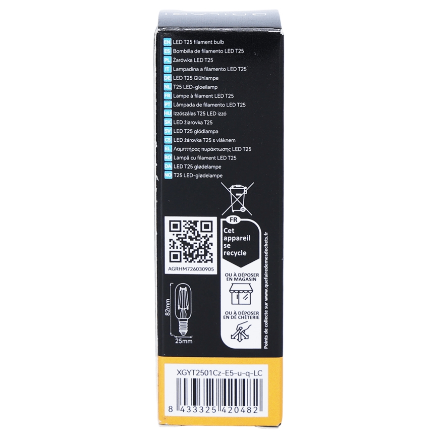 LED-polttimo FILAMENT T25 E14/6W/230V 3000K - BRILAGI