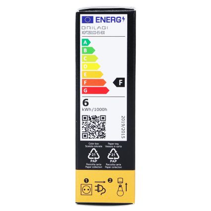 LED-polttimo FILAMENT T25 E14/6W/230V 3000K - BRILAGI