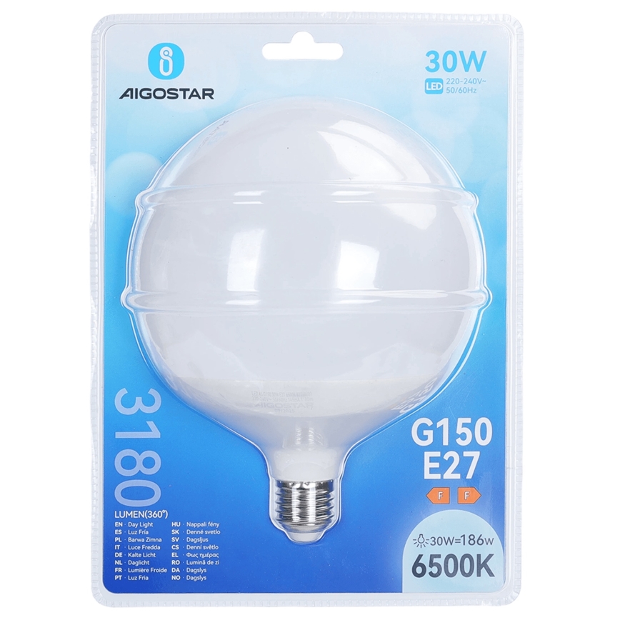 LED-polttimo G150 E27/30W/230V 6500K - Aigostar