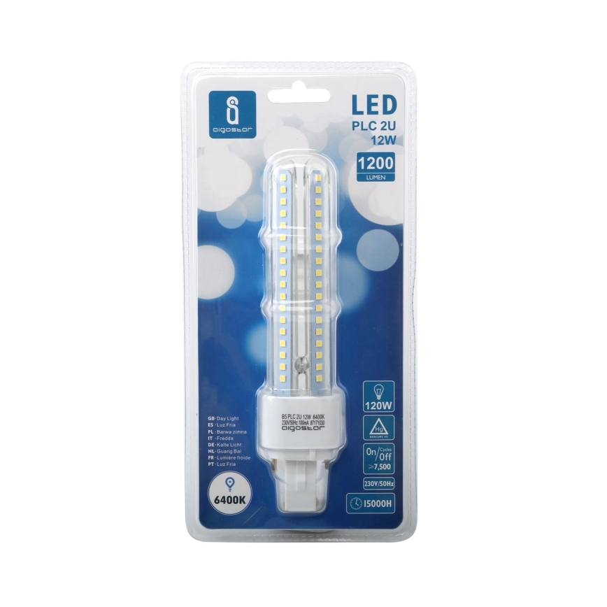 LED-polttimo G24D-3/12W/230V 6500K - Aigostar