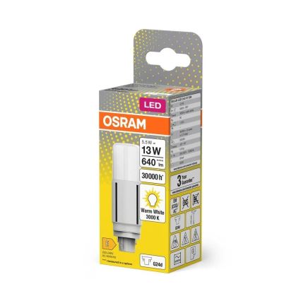 LED-polttimo G24d/5,5W/230V 3000K - Osram