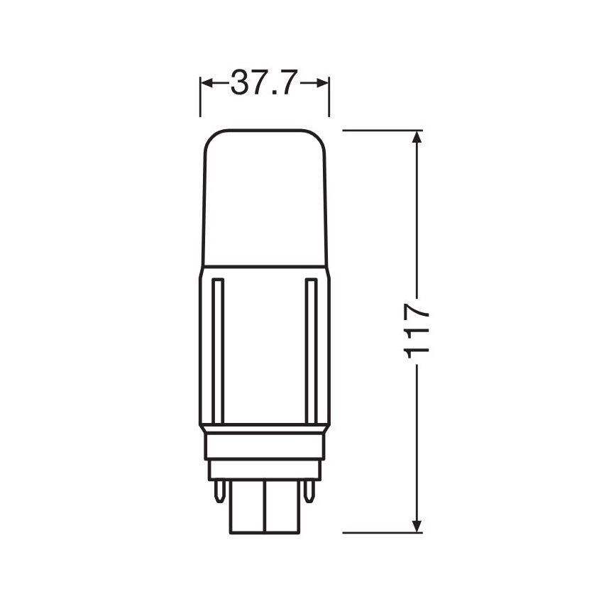 LED-polttimo G24d/7,5W/230V 4000K - Osram