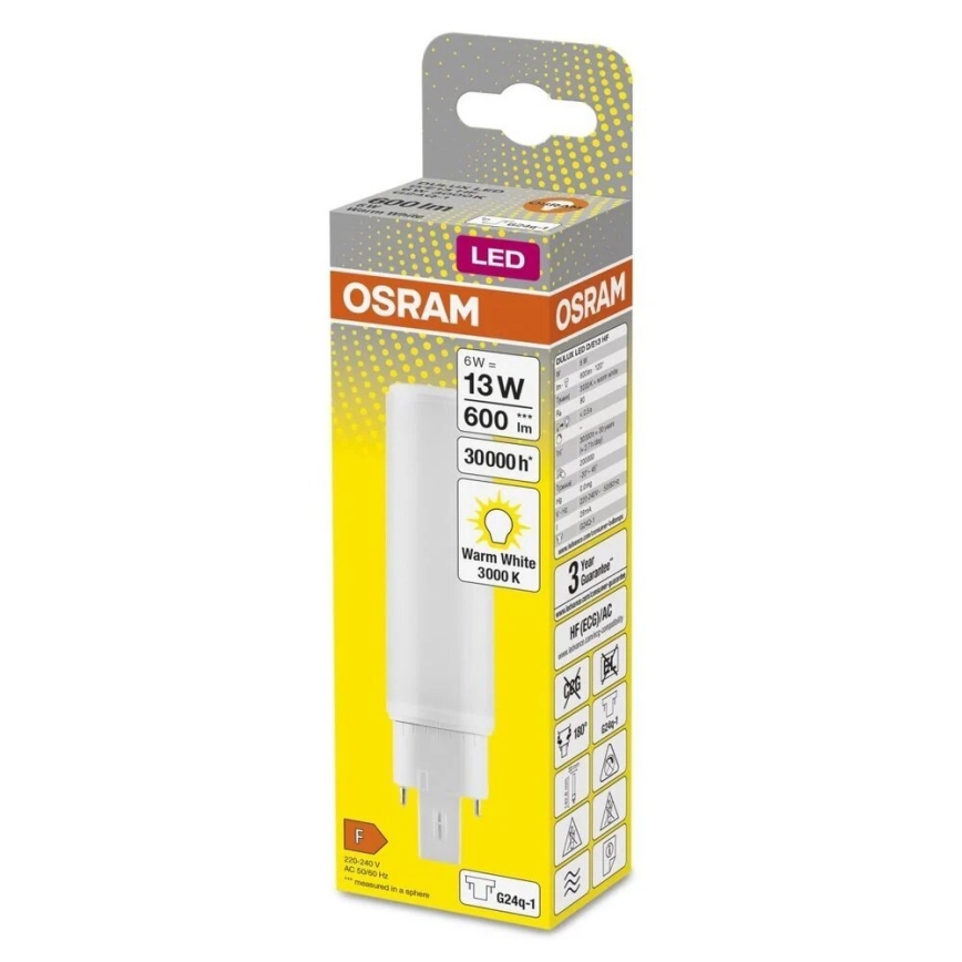 LED-polttimo G24q-1/6W/230V 3000K - Osram