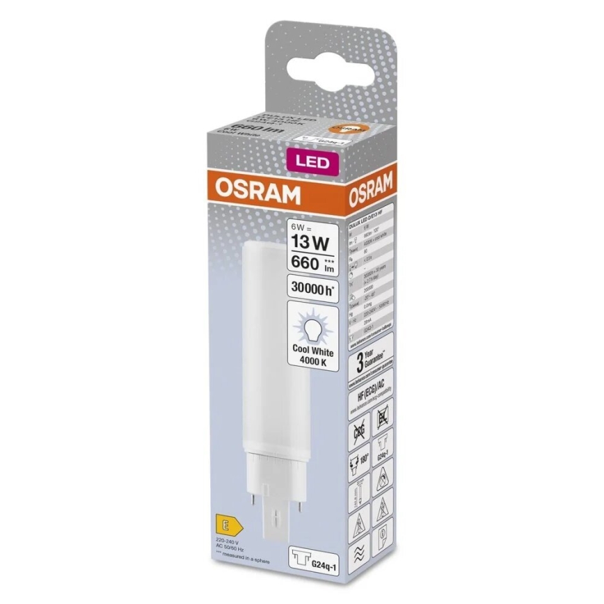 LED-polttimo G24q-1/6W/230V 4000K - Osram