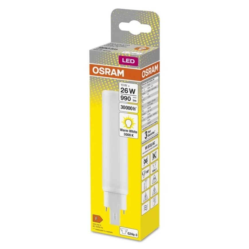 LED-polttimo G24q-3/10W/230V 3000K - Osram