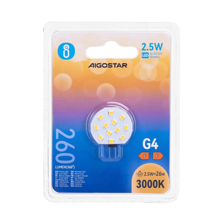 LED-polttimo G4/2,5W/12V 3000K - Aigostar