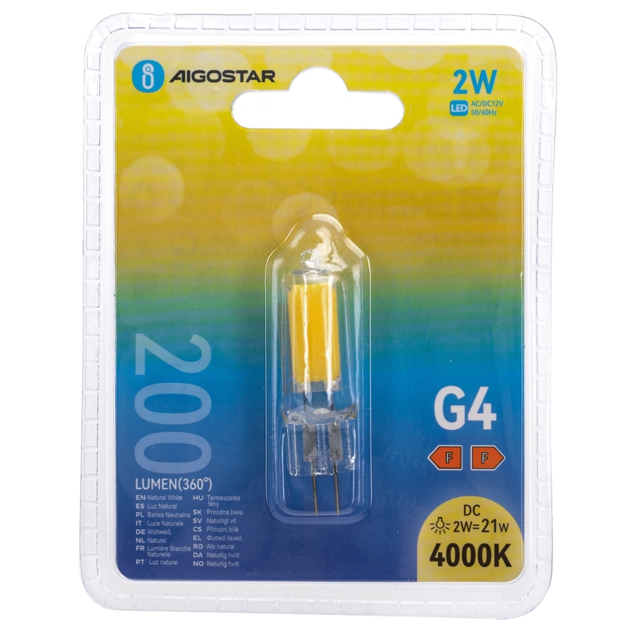 LED Polttimo G4/2W/12V 4000K - Aigostar