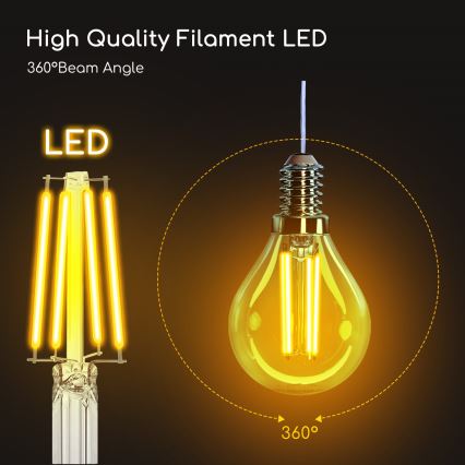LED-polttimo G45 E14/4W/230V 2700K - Aigostar