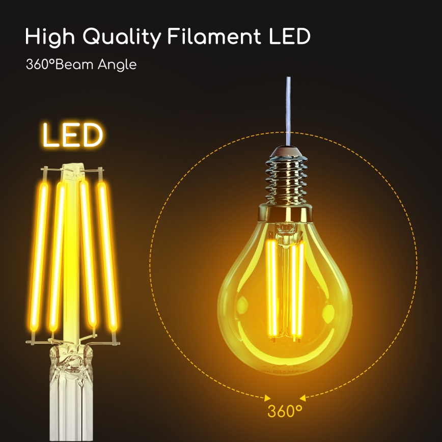 LED-polttimo G45 E14/4W/230V 2700K - Aigostar