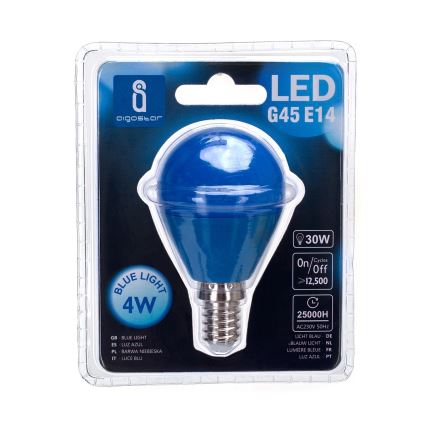 LED Polttimo G45 E14/4W/230V blue - Aigostar