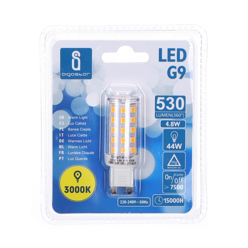 LED-polttimo G9/4,8W/230V 3000K - Aigostar