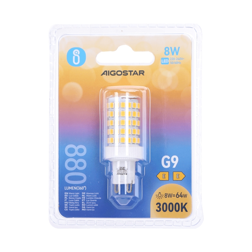 LED-polttimo G9/8W/230V 3000K - Aigostar