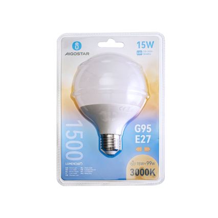 LED-polttimo G95 E27/15W/230V 3000K - Aigostar