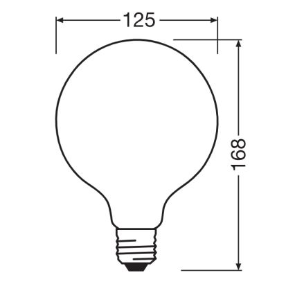 LED-polttimo GLOBE CLASSIC FILAMENT G125 E27/11,6W/230V 4000K - Ledvance