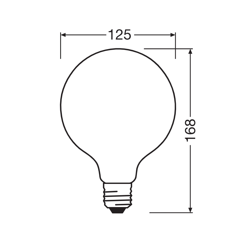 LED-polttimo GLOBE CLASSIC FILAMENT G125 E27/11,6W/230V 4000K - Ledvance