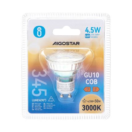 LED-polttimo GU10/4,5W/230V 3000K - Aigostar