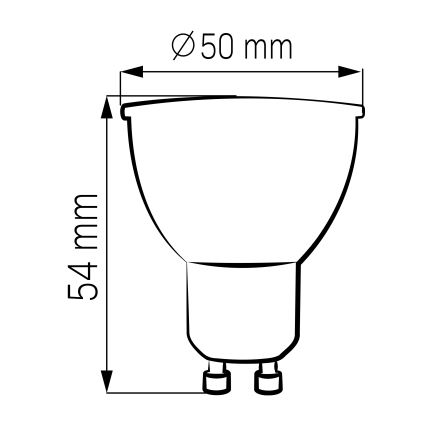LED-polttimo GU10/4,5W/230V 4000K musta