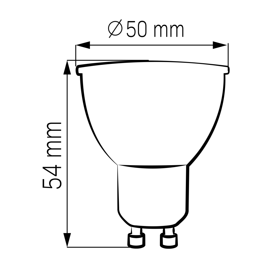 LED-polttimo GU10/4,5W/230V 4000K musta