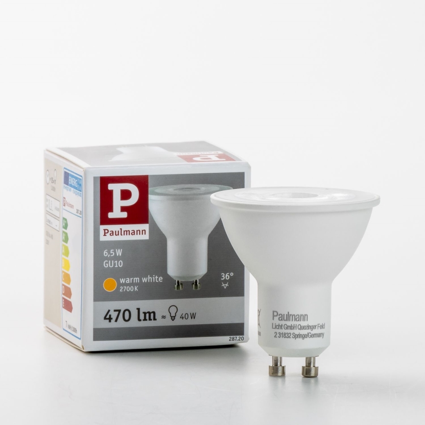 LED-polttimo GU10/6,5W/230V 2700K - Paulmann 28720