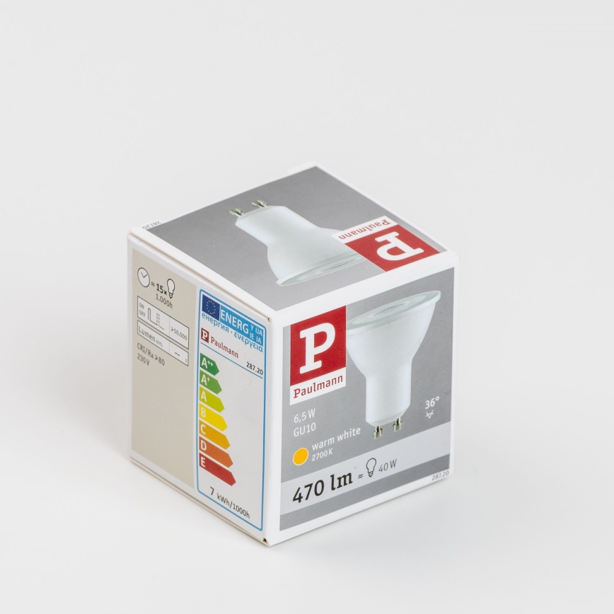 LED-polttimo GU10/6,5W/230V 2700K - Paulmann 28720
