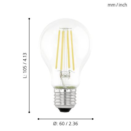 LED-polttimo hämäräsensorilla VINTAGE A60 E27/6W/230V 3000K - Eglo 11886