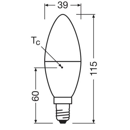 LED-polttimo kierrätysmuovista B39 E14/7,5W/230V 2700K - Osram