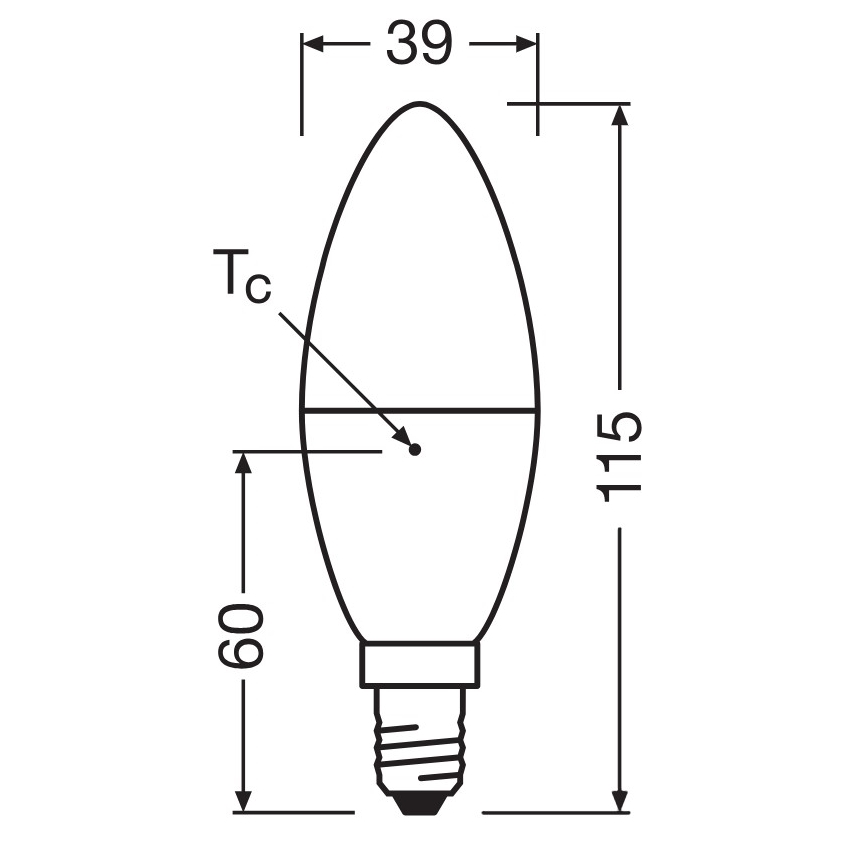 LED-polttimo kierrätysmuovista B39 E14/7,5W/230V 2700K - Osram