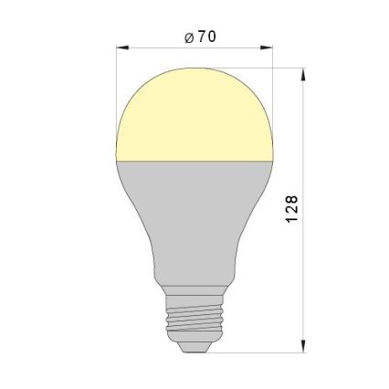 LED-polttimo LEDSTAR A70 E27/18W/230V 3000K