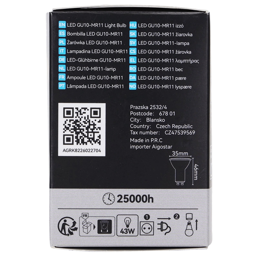 LED-polttimo MR11 GU10/4W/230V 3000K 60° - BRILAGI