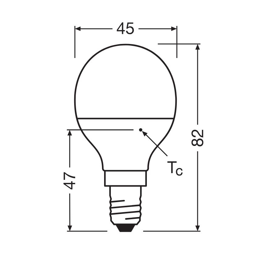 LED-polttimo P40 E14/4,9W/230V 2700K - Osram