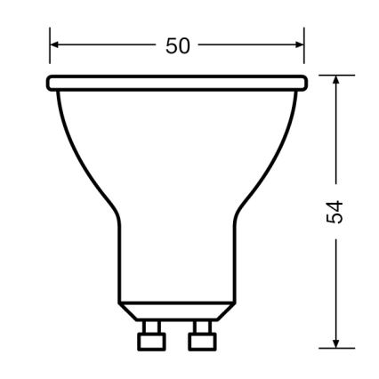 LED-polttimo PAR16 GU10/4,5W/230V 6500K 60° - Osram