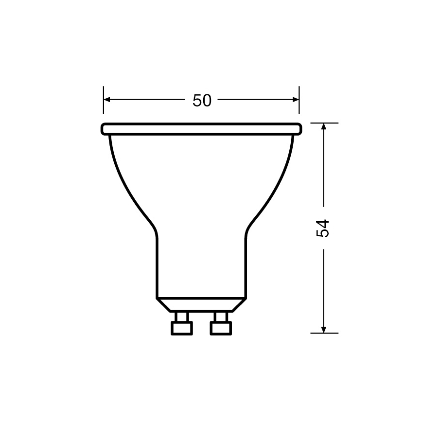 LED-polttimo PAR16 GU10/4,5W/230V 6500K 60° - Osram