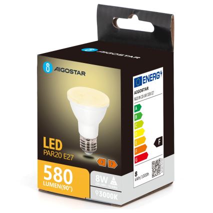 LED-polttimo PAR20 E27/8W/230V 3000K - Aigostar