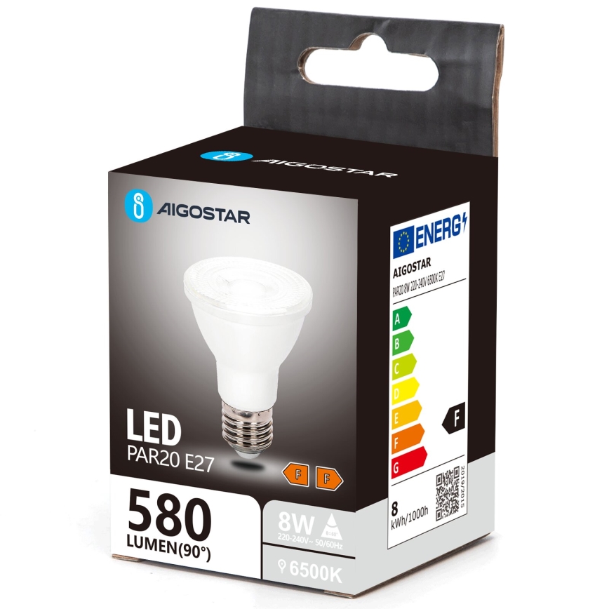 LED-polttimo PAR20 E27/8W/230V 6500K - Aigostar