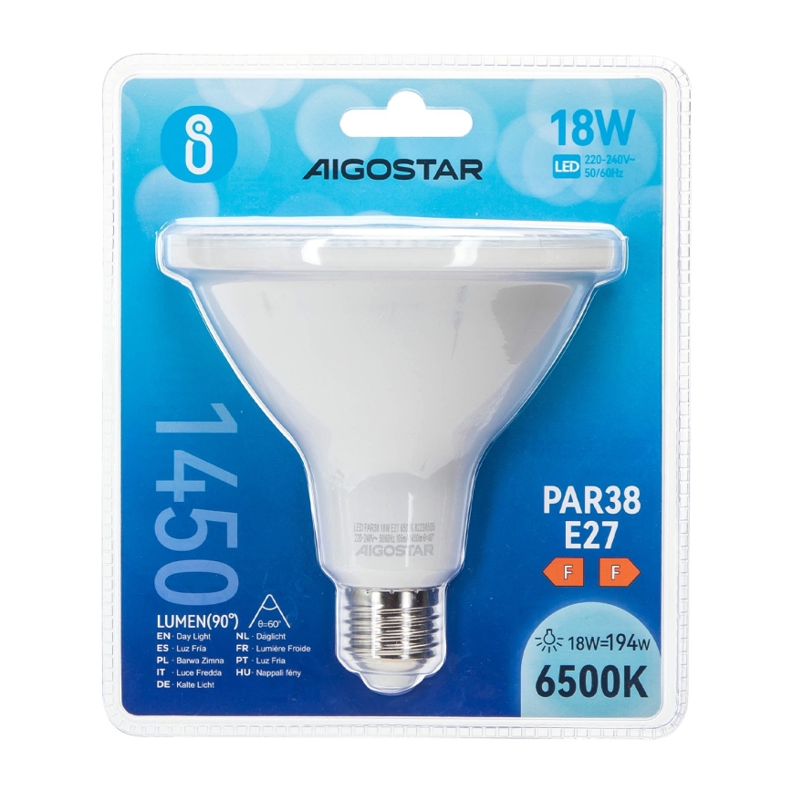 LED-polttimo PAR38 E27/18W/230V 6500K - Aigostar