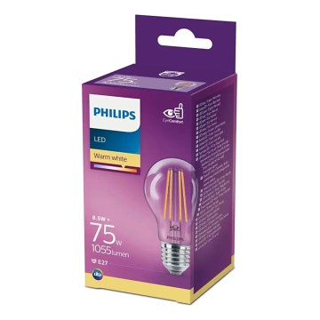 LED-polttimo Philips A60 E27/8,5W/230V 2700K