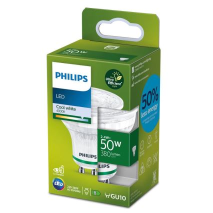 LED-polttimo Philips GU10/2,4W/230V 4000K