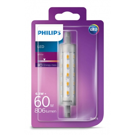 LED-polttimo Philips LINEAR  R7s/6,5W/230V 3000K 118mm