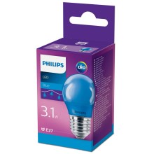 LED-polttimo  Philips P45 E27/3,1W/230V sininen