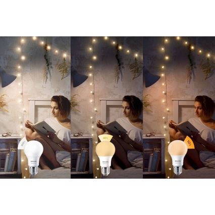 LED-polttimo Philips SCENE SWITCH A60 E27/8W/230V 2200K-2700K