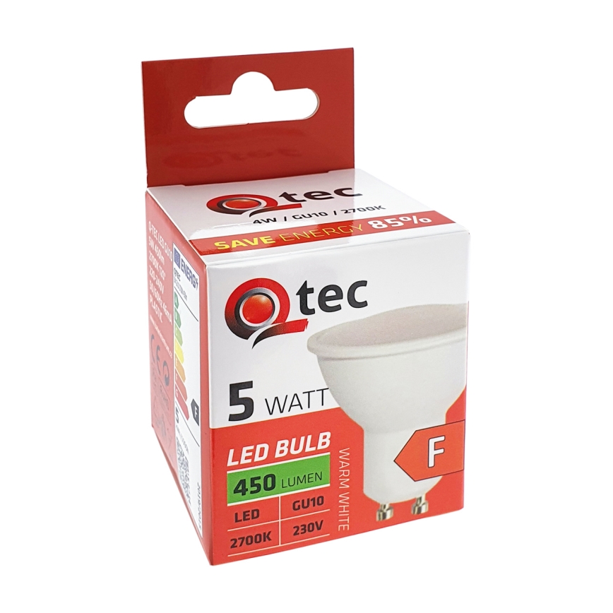 LED-polttimo Qtec GU10/5W/230V 2700K