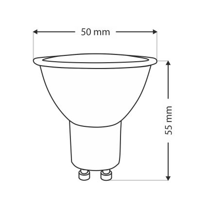 LED-polttimo Qtec GU10/8W/230V 2700K