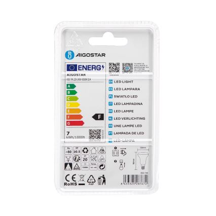 LED-polttimo R50 E14/7W/230V 6500K - Aigostar