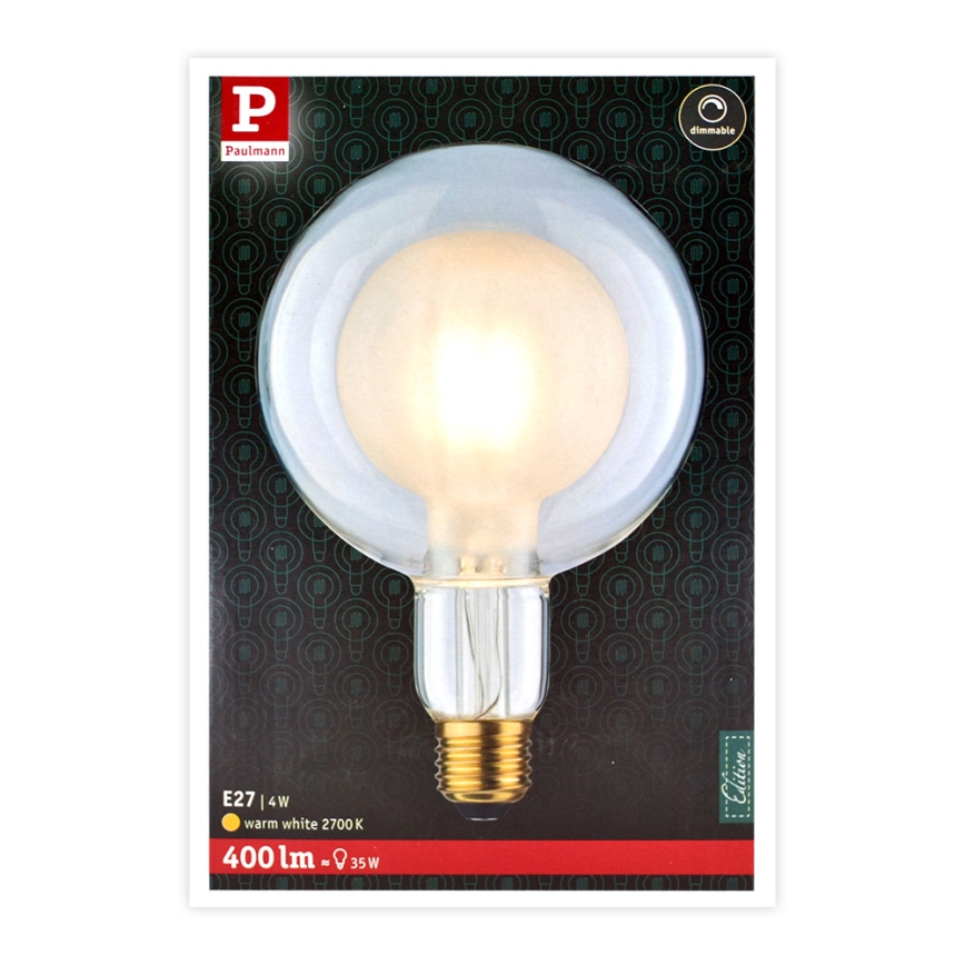 LED-polttimo SHAPE G125 E27/4W/230V 2700K - Paulmann 28764
